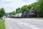 A northbound intermodal creeps along Wauhatchie Pike